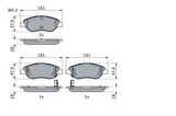 ON BALATA FIAT EGEA 15 1.4 1.5 T4 HIBRIT 1.6 D K:19 MM G:151.1 MM BÜYÜK TİP