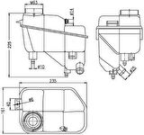 RADYATOR YEDEK SU DEPOSU MERCEDES C219 W211 S211