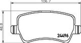 ARKA FREN BALATASI S-MAX 09 06 GALAXY III 06 VOLVO S60 10 S80 06 V60 -V70 06 XC60 08 XC70 06 RANGE ROVER EVOQUE 11