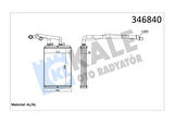 KALORİFER RADYATÖRÜ SCUDO 07 JUMPY 07 ULYSSE 07 P807 05 250x180x33