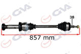 KOMPLE AKS SAĞ DÜZ VİTES TRANSPORTER T6 2.0 TDI 860mm CAAB-CAAC-CAAE