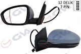 DIŞ DİKİZ AYNASI SOL MEGANE IV 15 ELEKTRİKLİ ISITMALI SİNYALLİ ASTARLI ASFERİK VM-6142EHPAL