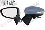 DIŞ DİKİZ AYNASI SOL FIESTA 08 ELEKTRİKLİ ISITMALI SİNYALLİ ASTARLI ASFERİK 6 FİŞ VM-6313EHPAL