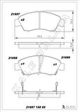 ÖN FREN BALATA KÜÇÜK TİP HONDA CIVIC 1.6L D16 SI enjeksiyonlu 92-95 1.4L D14A EURO 96-00 / JAZZ 1.4L L13A GD 02-08