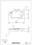 ARKA FREN BALATASI PEUGEOT P3008 09 16 P5008 09 17 P508 10 18 P308 GTI-RZC 10 14 CITROEN C4 09 16 DS4-DS5 11 15