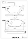 ÖN FREN BALATASI OPEL COMBO D 12 PUNTO EVO 1.3-1.4-1.6D MTJ 09 500-500C 1.3DMJ 10 GRANDE PUNTO 1.6DMTJ 09 ÇİFT FİŞLİ