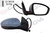 DIŞ DİKİZ AYNASI SAĞ MEGANE 15 ELEKTRİKLİ ISITMALI SİNYALLİ SENSÖRLÜ ASTARLI KONVEKS VM-6142EHPSR