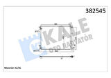 KONDENSER HONDA CIVIC X FC 1.6İ 16 KURUTUCU İLE BRAZING AL-AL 560X431X12 KLİMA RADYATÖRÜ