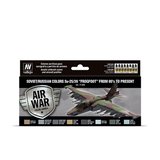 Vallejo 71603 8x18 ml. Soviet/Russian Colors Su25/39 Frogfoot from 80's to present, Model Air Serisi Model Boyası Seti