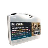 Vallejo 80260 40x8 ml. Wizkits Başlangıç Model Boyası Seti, Boya Fırçalı ve Özel Çantalı
