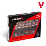 Vallejo 72189 16x18 ml. Deri ve Metal Renkleri, Game Color Serisi Model Boyası Seti