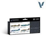 Vallejo 71163 8x18 ml. RAF colors Desert Scheme & M.T.O. 1940-1945, Model Air Serisi Model Boyası Seti