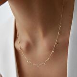Minimal Taşlı Altın Kolye