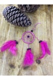 Düşkapanı / Rüyakapanı Pembe Bohem Çanta Aksesuarı Araba süsü Dikiz Aynası Süsü Dreamcatcher
