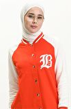 Lale Çıtçıt Detaylı Bomber İkili Kolej Spor Takım - 70089 - Oranj