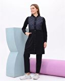 Hayal Kapitone Detaylı Bomber İkili Takım - 71000 - Lacivert