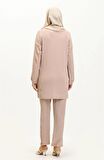 Candy Kolye Detaylı Tunik Pantolon İkili Takım - 71136 - Bej