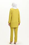 Candy Kolye Detaylı Tunik Pantolon İkili Takım - 71136 - Yağ Yeşili