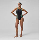 Speedo Medalist Printed Kadın Yüzücü Mayosu