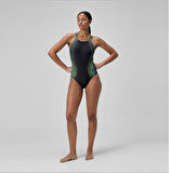 Speedo Medalist Printed Kadın Yüzücü Mayosu