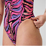 Speedo Printed Turnback Kadın Yüzücü Mayosu