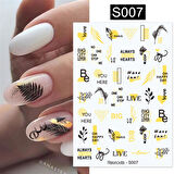 Üç boyutlu yapışkanlı sticker S007 (53790-1)