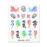 Su transferli nail art sticker X115 (53013-15)