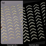 3D Reflektif efekt nail art sticker  model -2 (55881-2)