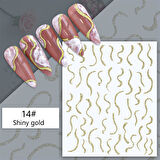 3D Reflektif efekt nail art sticker  model - 4 (55881-4)