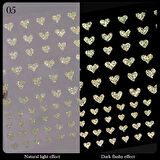 3D Reflektif efekt nail art sticker  model - 5 (55881-5)