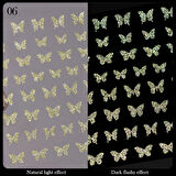 3D Reflektif efekt nail art sticker  model - 6 (55881-6)