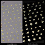 3D Reflektif efekt nail art sticker  model - 9 (55881- 9)