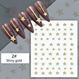 3D Reflektif efekt nail art sticker  model - 9 (55881- 9)
