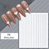 3D Reflektif efekt nail art sticker  model - 12 (55881- 12)