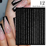 3D Reflektif efekt nail art sticker  model - 12 (55881- 12)