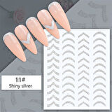 3D Reflektif efekt nail art sticker  model - 16 (55881- 16)