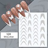 3D Reflektif efekt nail art sticker  model - 17 (55881- 17)