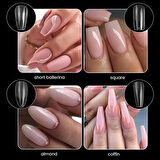 Yeni Nesil jel destekli Medium Almond tips 550 adet (55564-05)
