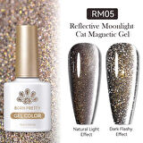 BORN PRETTY RM05 10ml Reflective Moonlight Cat Magnetic Kalıcı oje (57983)