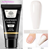 Born Pretty 60 ML Hema Free Tırnak Uzatma Poly Jel Milky Jelly White EN03 (59081)