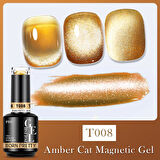 BORN PRETTY 15ml Hema Free Super Shinny Amber Kedi Gözü kalıcı oje T008 (58742)