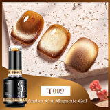 BORN PRETTY 15ml Hema Free Super Shinny Amber Kedi Gözü kalıcı oje T009 (58742)