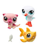 Littlest Pet Shop Minişler 3 lü Su Samuru Martı Köpek Balığı Figür Seti 00556