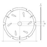 FLAMEX 184x1.8x30mm 6 diş PCD Dairesel Fibercement Kesim Testeresi (Betopan, Hekimboard, Ekobord)