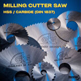 GLG 125x3.5x22mm 100A diş HSS Freze Daire Testere Bıçağı (Her Türlü Metal, Pleksi, Plastik Kesimi)