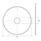 GLG 125x4x22mm 100A diş HSS Freze Daire Testere Bıçağı (Her Türlü Metal, Pleksi, Plastik Kesimi)