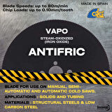 GLG 250x2x32mm BW diş VAPO (Oksidize) - HSS Daire Testere Bıçağı (Demir Alaşımlı Metal Kesimi)