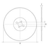GLG 300x2.5x32mm BW diş VAPO (Oksidize) - HSS Daire Testere Bıçağı (Demir Alaşımlı Metal Kesimi)