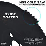 GLG 315x2.5x32mm BW diş VAPO (Oksidize) - HSS Daire Testere Bıçağı (Demir Alaşımlı Metal Kesimi)