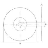 GLG 250x2x32mm BW diş TIN Kaplamalı - HSS Daire Testere Bıçağı (Demir Alaşımlı Metal Kesimi)